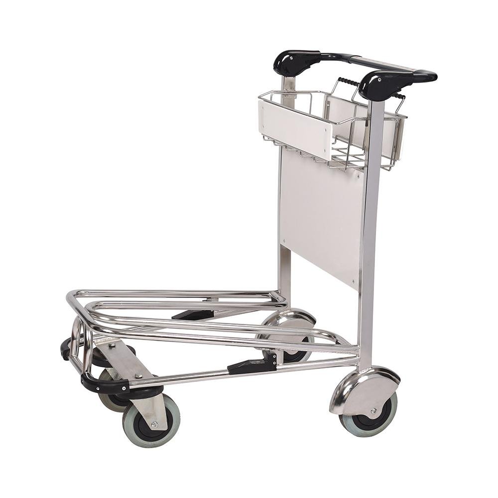 Half-size New Style Stainless Steel Airport Luggage Trolley
