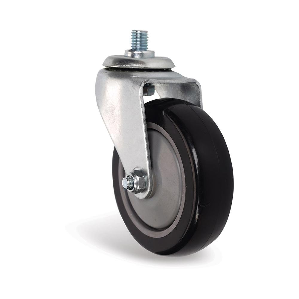PU single axle swivel caster for shopping cart