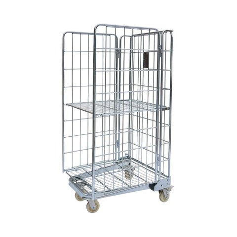 Storage Galvanized Nesting Folding Wire Mesh Roll Containers