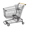 100L Trade Assurance American Type Metal Supermarket Shopping Cart