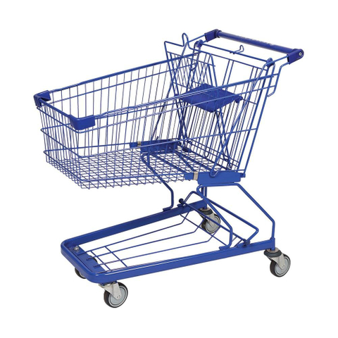 Large Capacity Wire Supermarket Shopping Push Cart