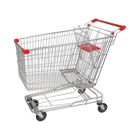 210L Asian Modern Escalator Metal Supermarket Carts