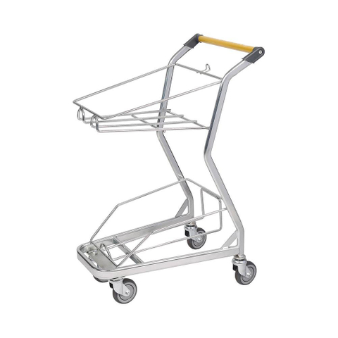 4" PU Wheel Cheap Shopping Trolleys Basket Storage Trolleys
