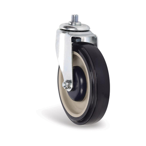 PU blue single axle Shopping Trolley Cart Caster