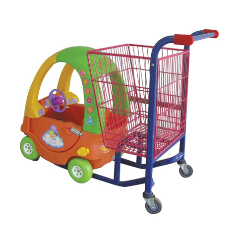  Kiddy Children Shopping Cart with Plastic Toy Car Shape