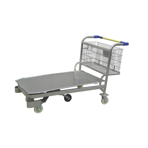 Heavy Duty 5 Wheels Metallic Warehouse Transport Trolley