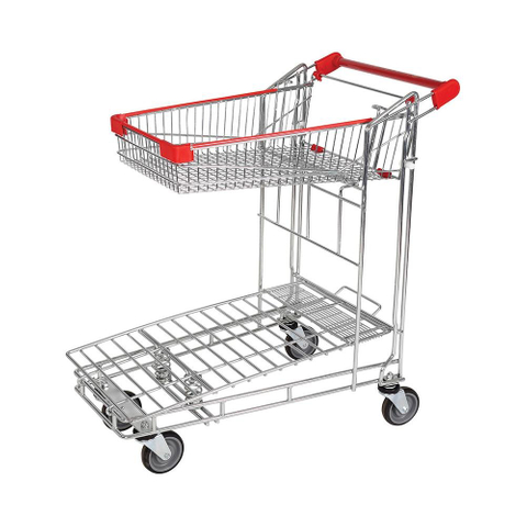 Supermarket Warehouse Moving Folding Hand Trolley