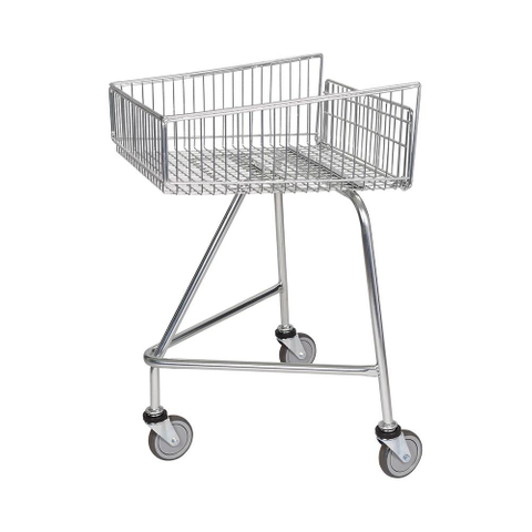 Shallow Shopping Trolley with Escalator Wheels Push Along