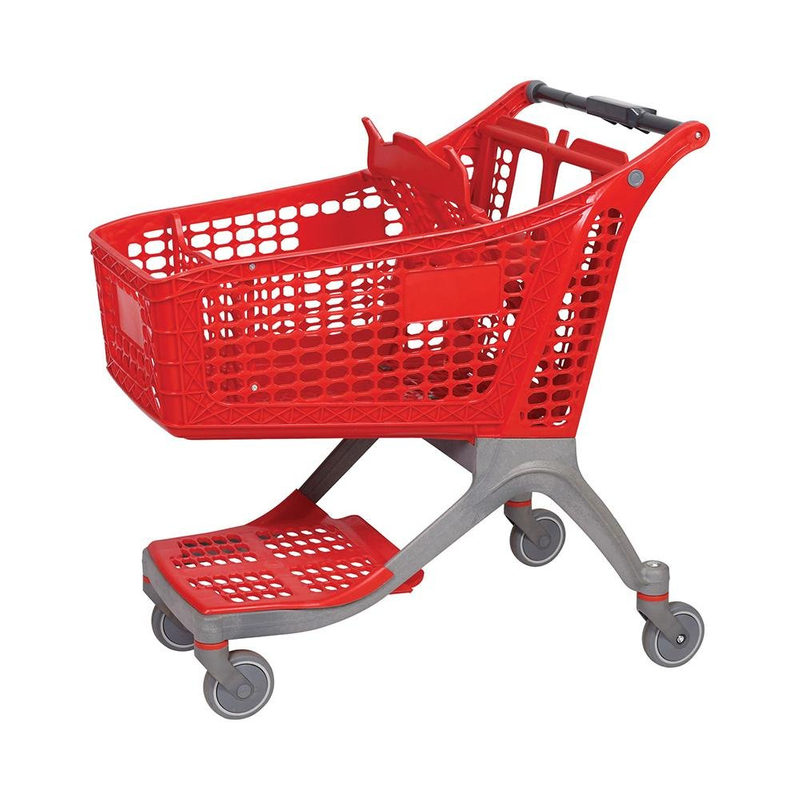 100L Durable Lightweight Wholly Plastic Carts for Supermarket 