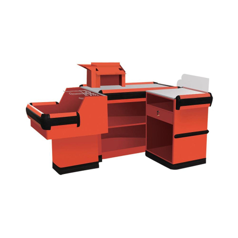 Supermarket Retail Checkout Counter with Conveyor Belt