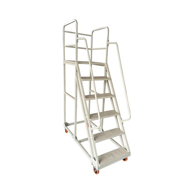 Knock Down Steel Movable Climbing Step Ladder Trolley