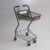 Japanese Gray Supermarket Basket Cart Folding Hand Trolley