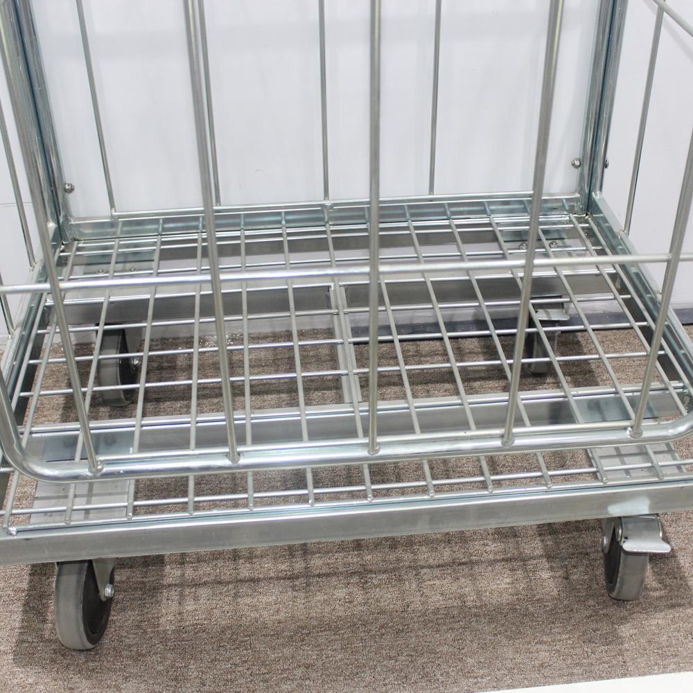 Scale Heavy Duty Rolling Wire Mesh Storage Cage for Cargo Collecting