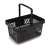 Custom Available Red Shopping Basket with Metal Handle