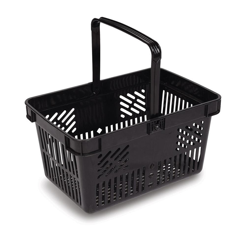 Custom Available Red Shopping Basket with Metal Handle