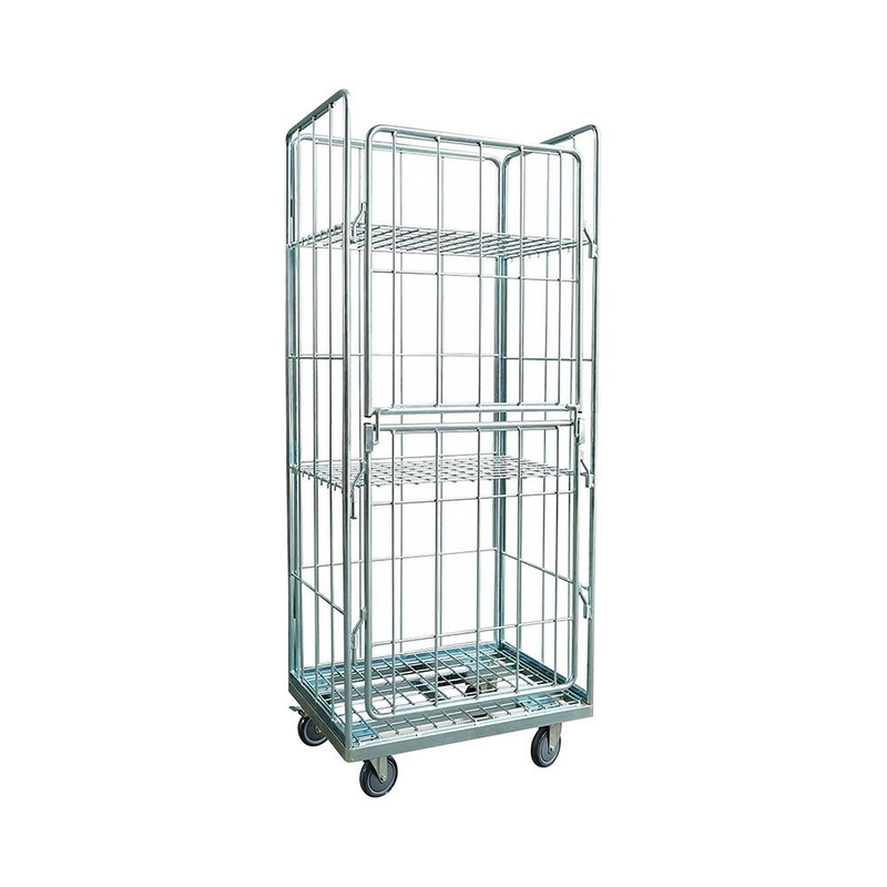 Scale Heavy Duty Rolling Wire Mesh Storage Cage for Cargo Collecting