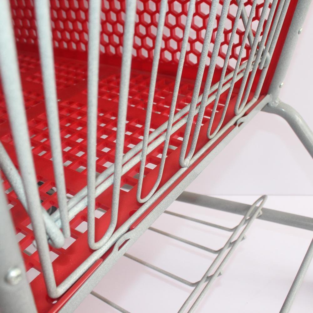 200L Plastic Material Hand Push Supermarket Shopping Trolley 