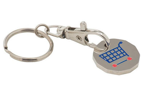 Promote your brand with Trolley coil keyring